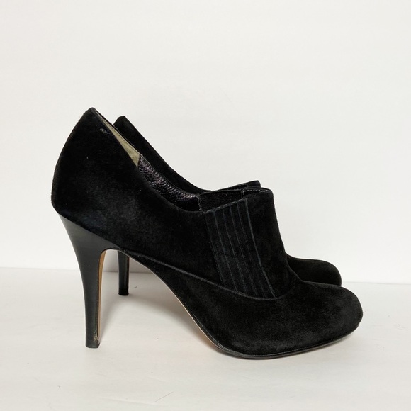 Cole Haan Air‎ Womens Talia Gore Black Booties Nike Suede Heel Size 7B - Picture 1 of 8